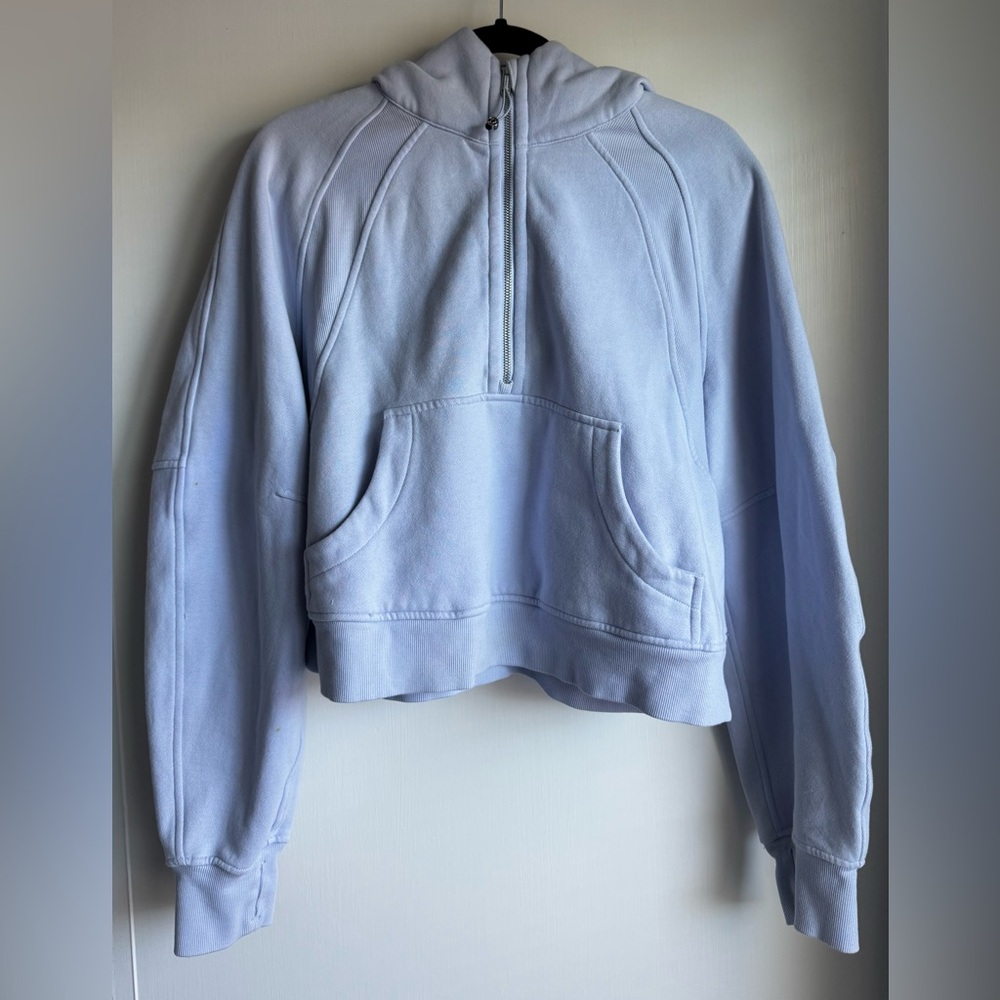 Lululemon Scuba Oversized Half-Zip Hoodie Light Blue